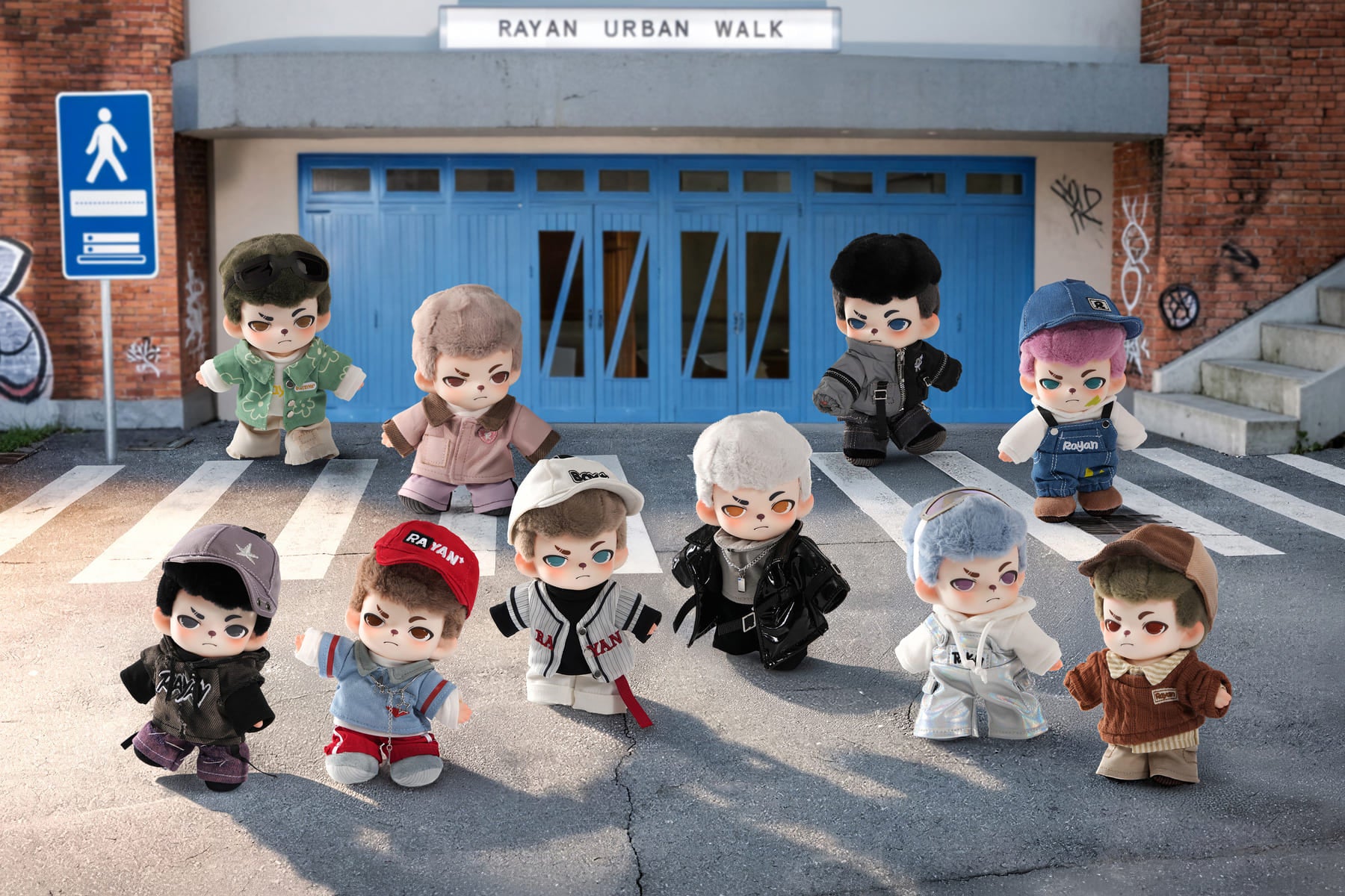 Rayan Urban Walk series Plush Pendant